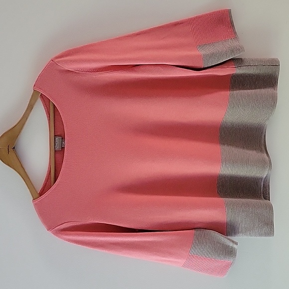 Chico's Sweaters - Chico's Melon/Tan Emeline Boat Neck Sweater Size Large L